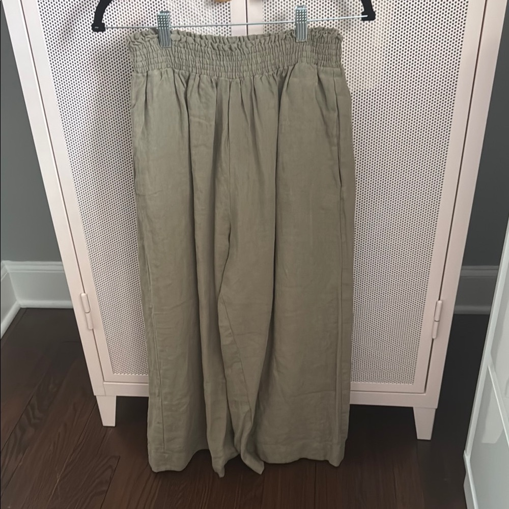 Christy Dawn Tan Wide Leg Pants Relaxed Fit